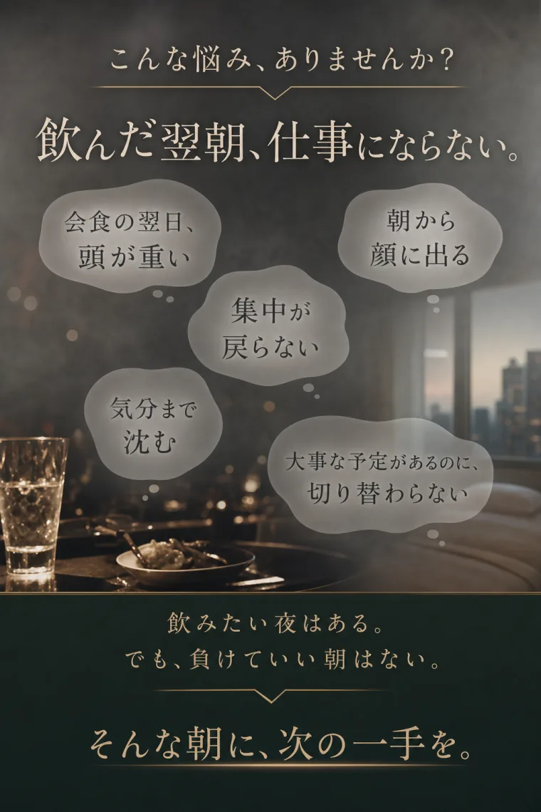 飲んだ翌朝、仕事にならない。
